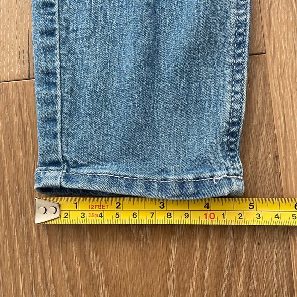 H&M Jeans Girls 14 Skinny Fit Blue Denim Ankle Adjustable Waist Stretch Mid Rise - Picture 12 of 14